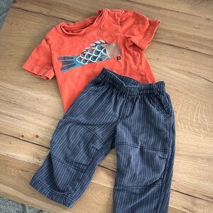 Tea Collection Charcoal Textured Toddler Pants